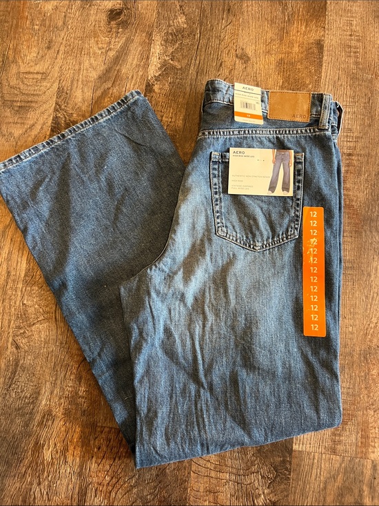 Aeropostale Denim - Aeropostale Women's Flare Wide-Leg Jeans in Blue Denim
